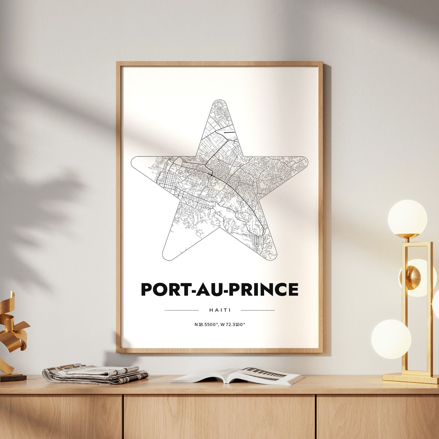 Port-au-Prince Star Map Poster