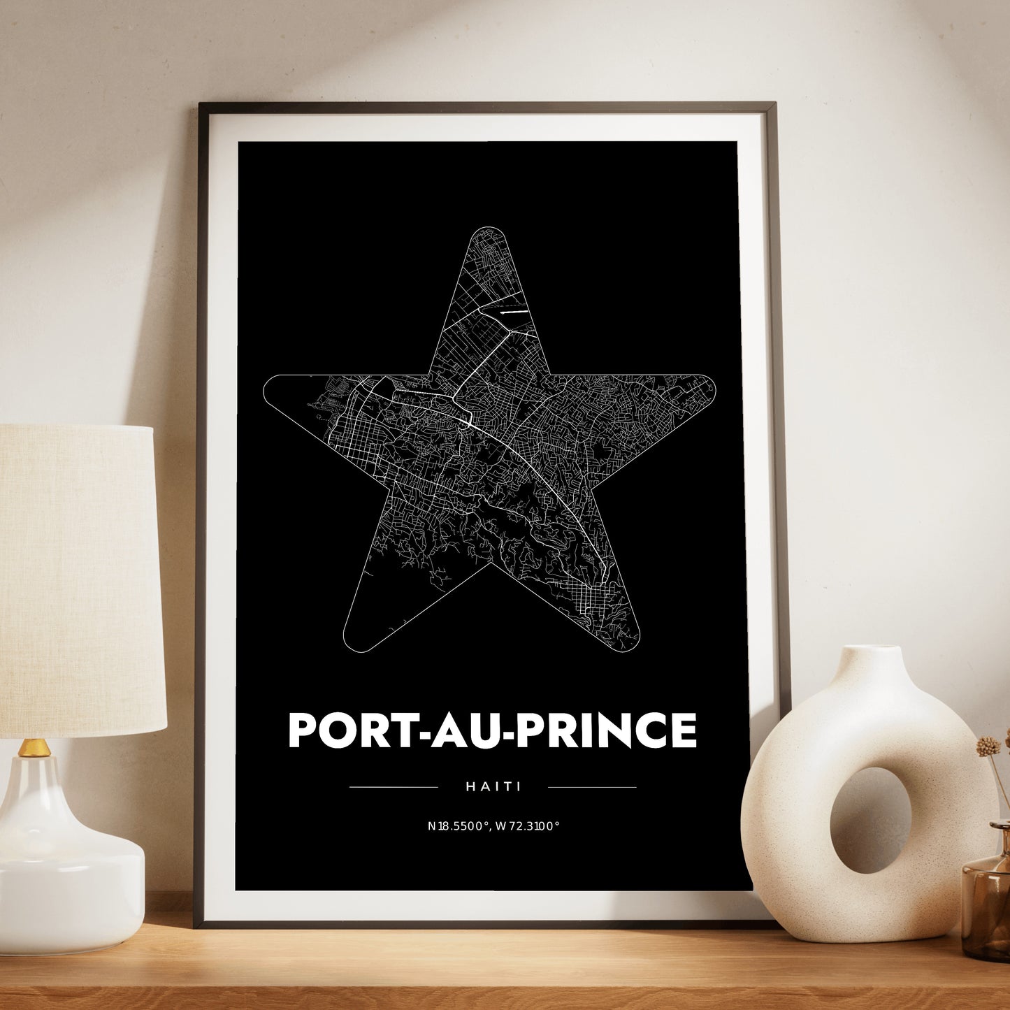 Port-au-Prince Star Map Poster