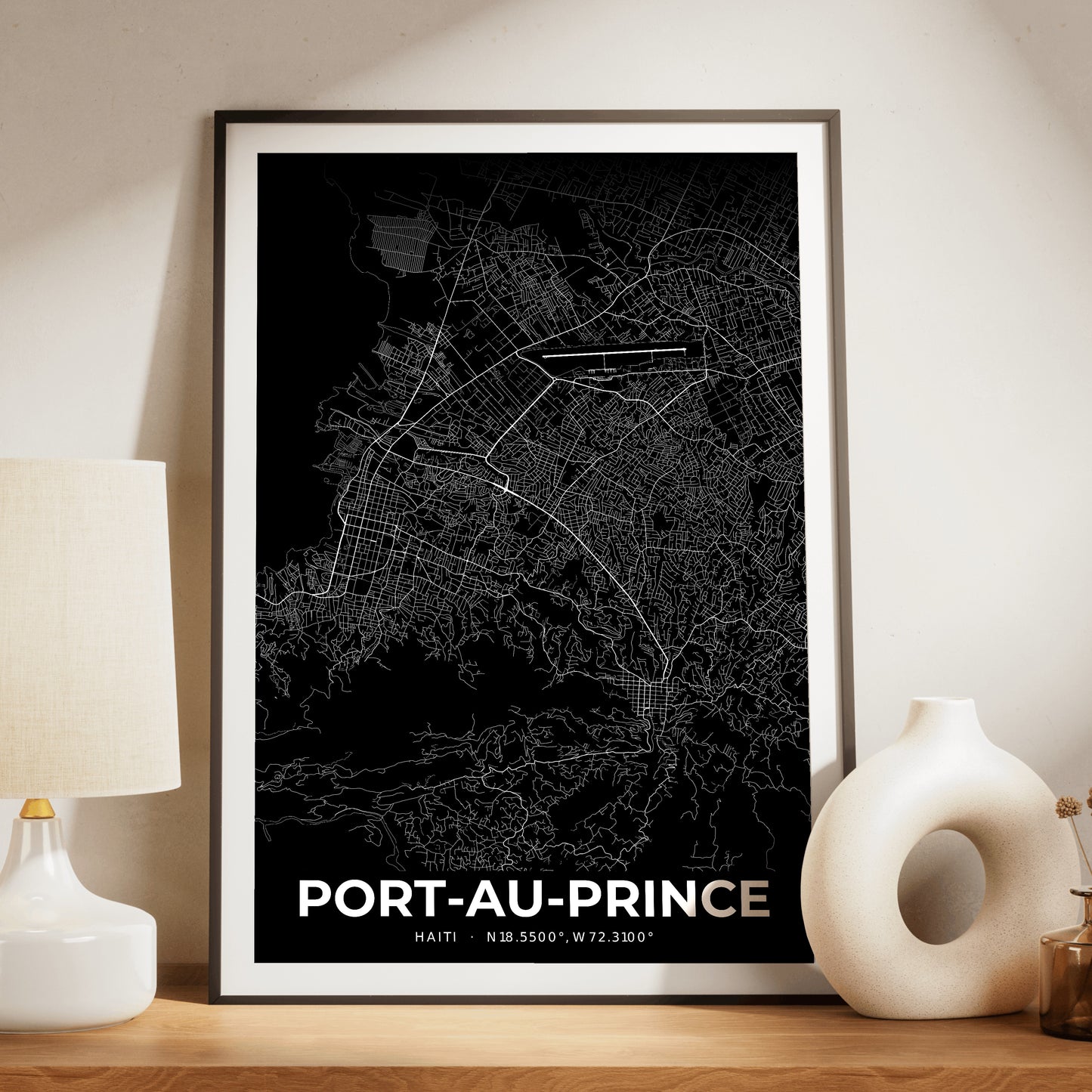 Port-au-Prince Elegant Map Poster
