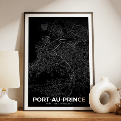 Port-au-Prince Elegant Map Poster