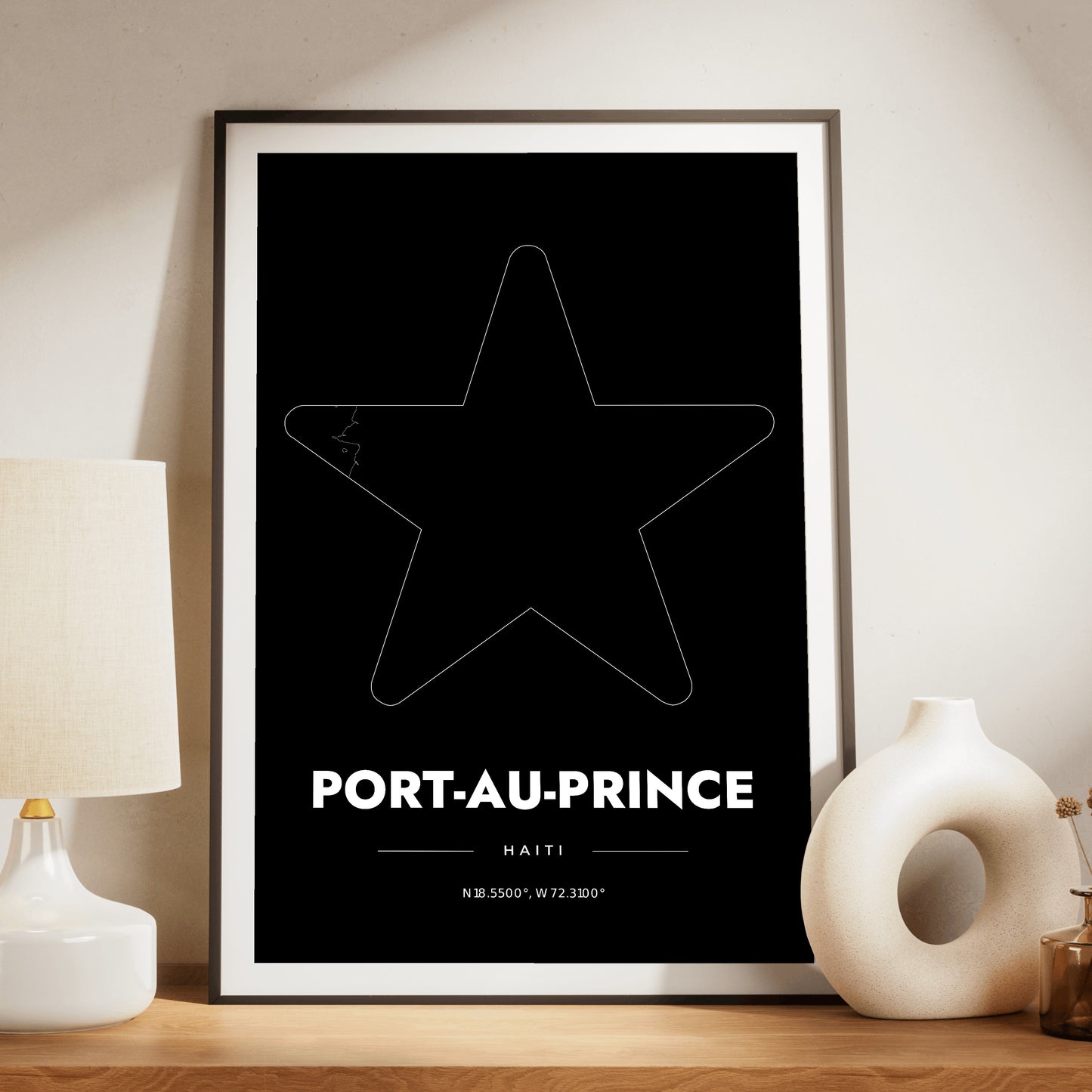 Port-au-Prince Star Map Poster