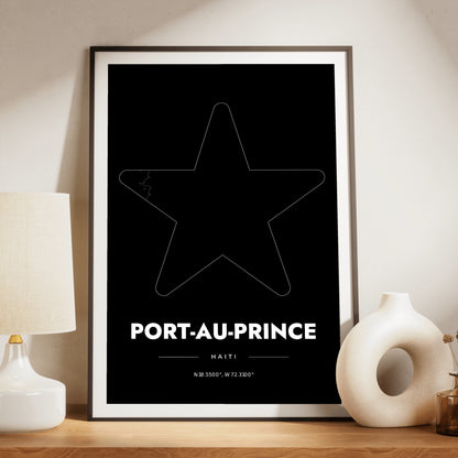 Port-au-Prince Star Map Poster