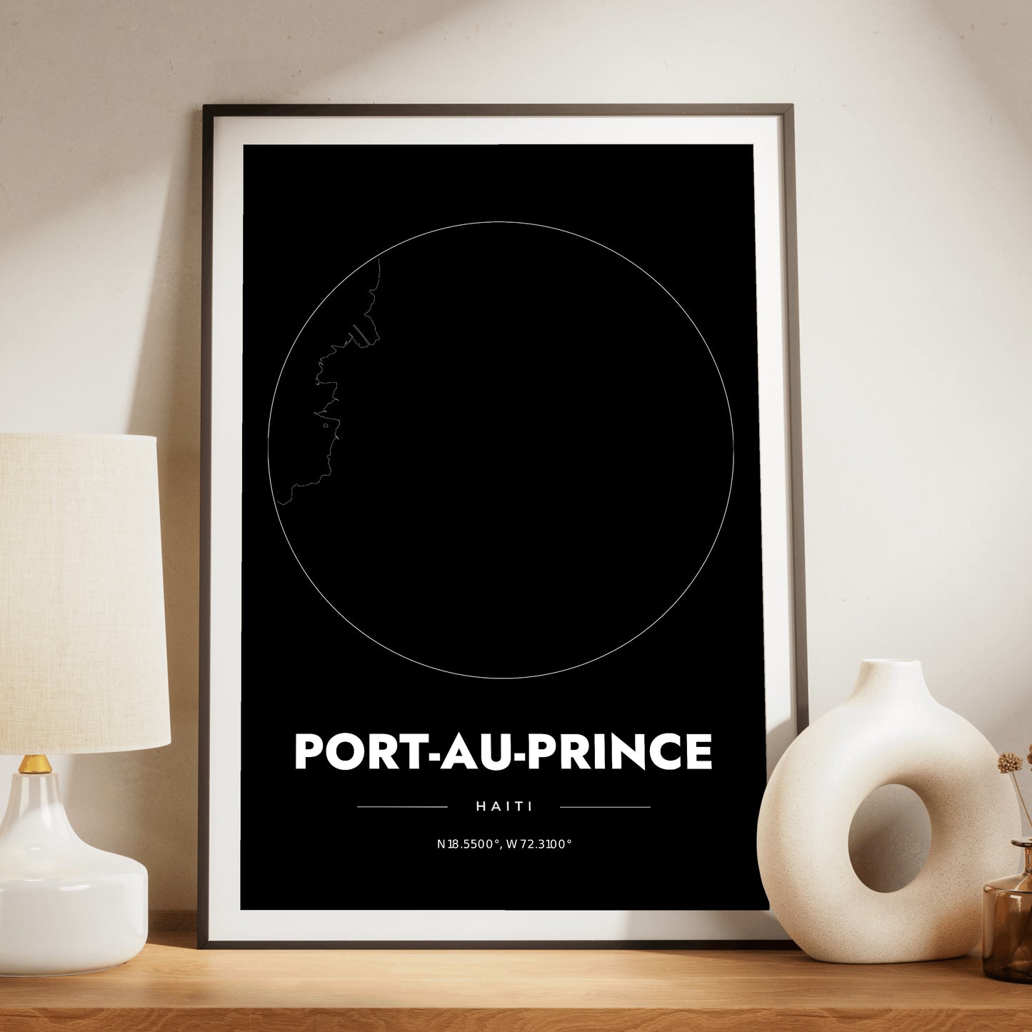 Port-au-Prince Spot Map Poster