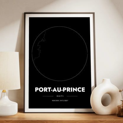 Port-au-Prince Spot Map Poster
