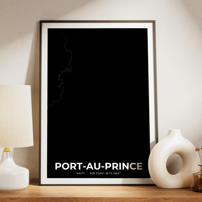 Port-au-Prince Elegant Map Poster
