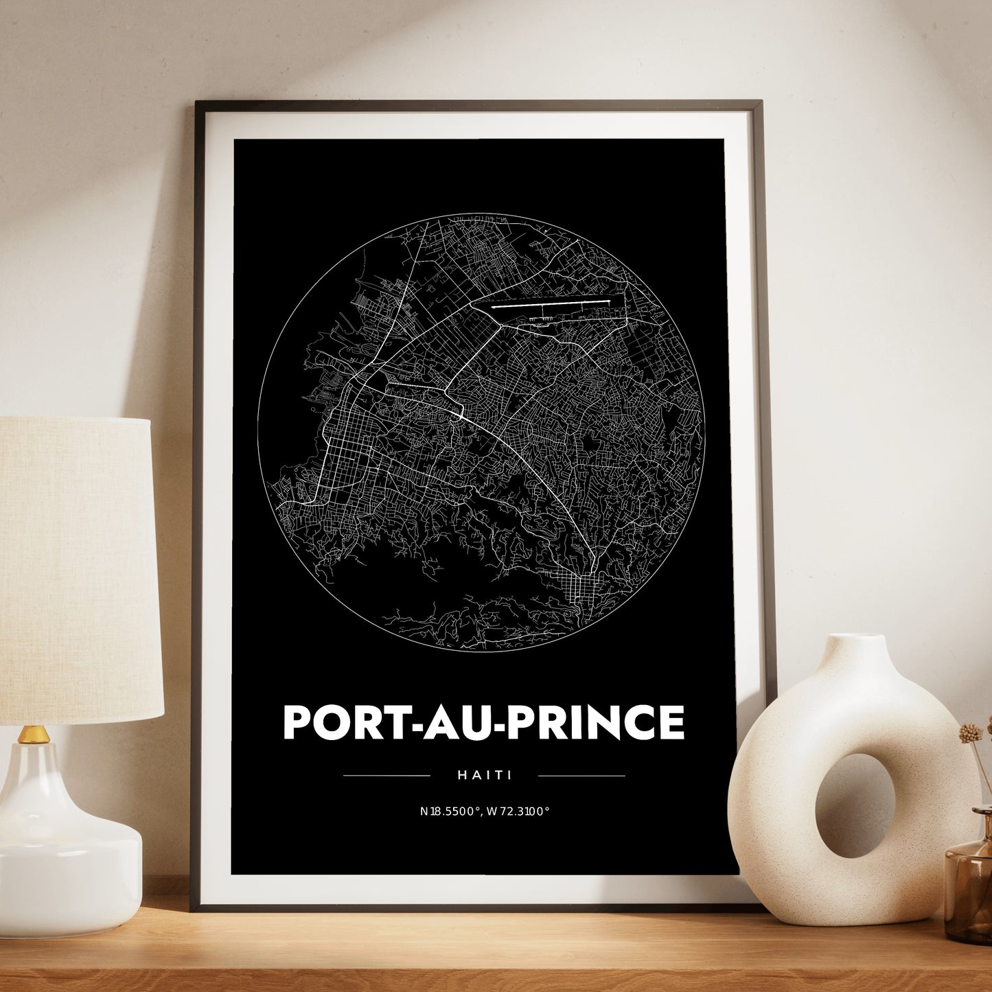 Port-au-Prince Spot Map Poster