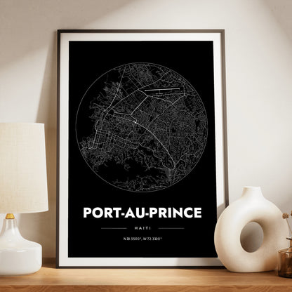 Port-au-Prince Spot Map Poster