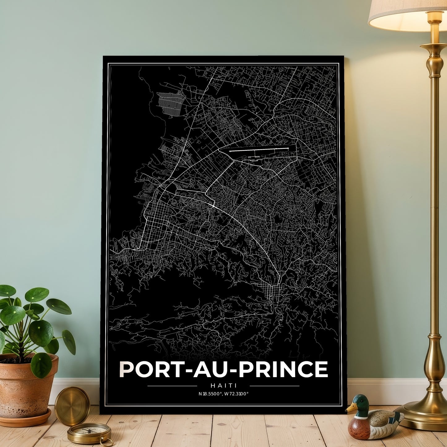 Port-au-Prince Modern Map Poster