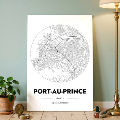 Port-au-Prince Spot Map Poster