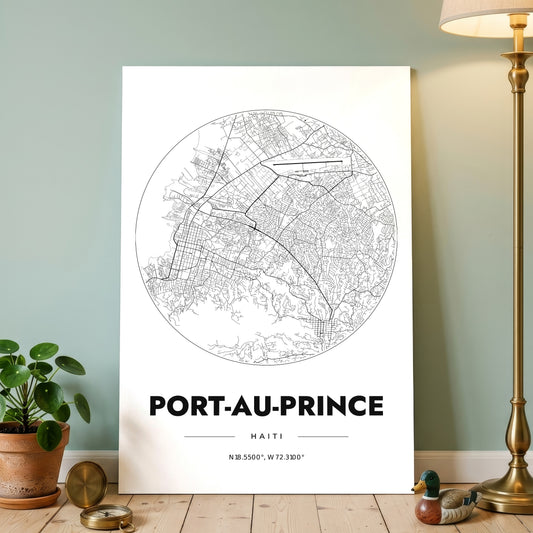 Port-au-Prince Spot Map Poster