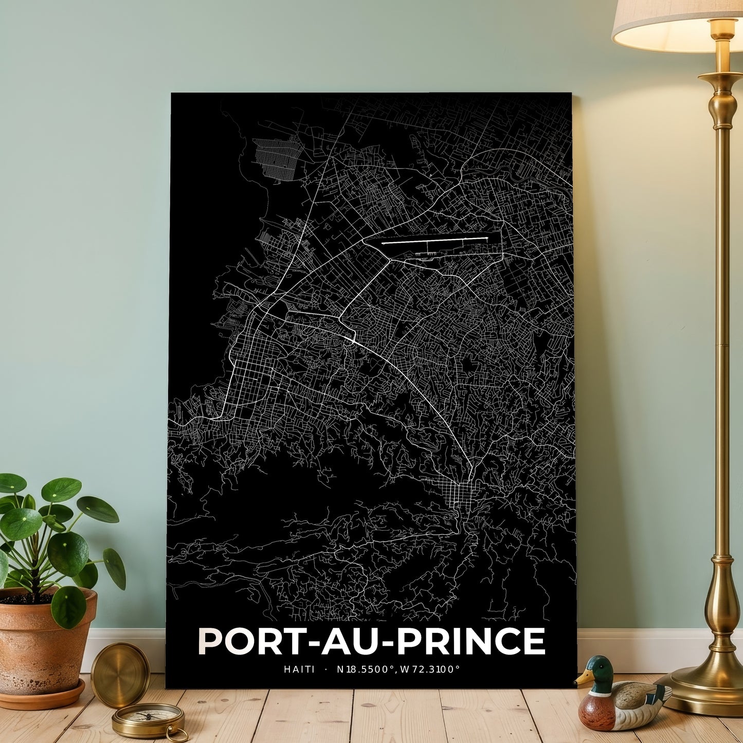 Port-au-Prince Elegant Map Poster