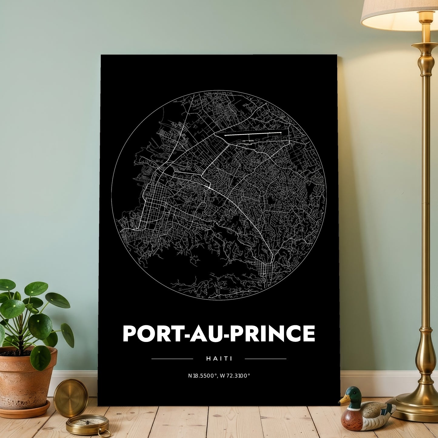 Port-au-Prince Spot Map Poster