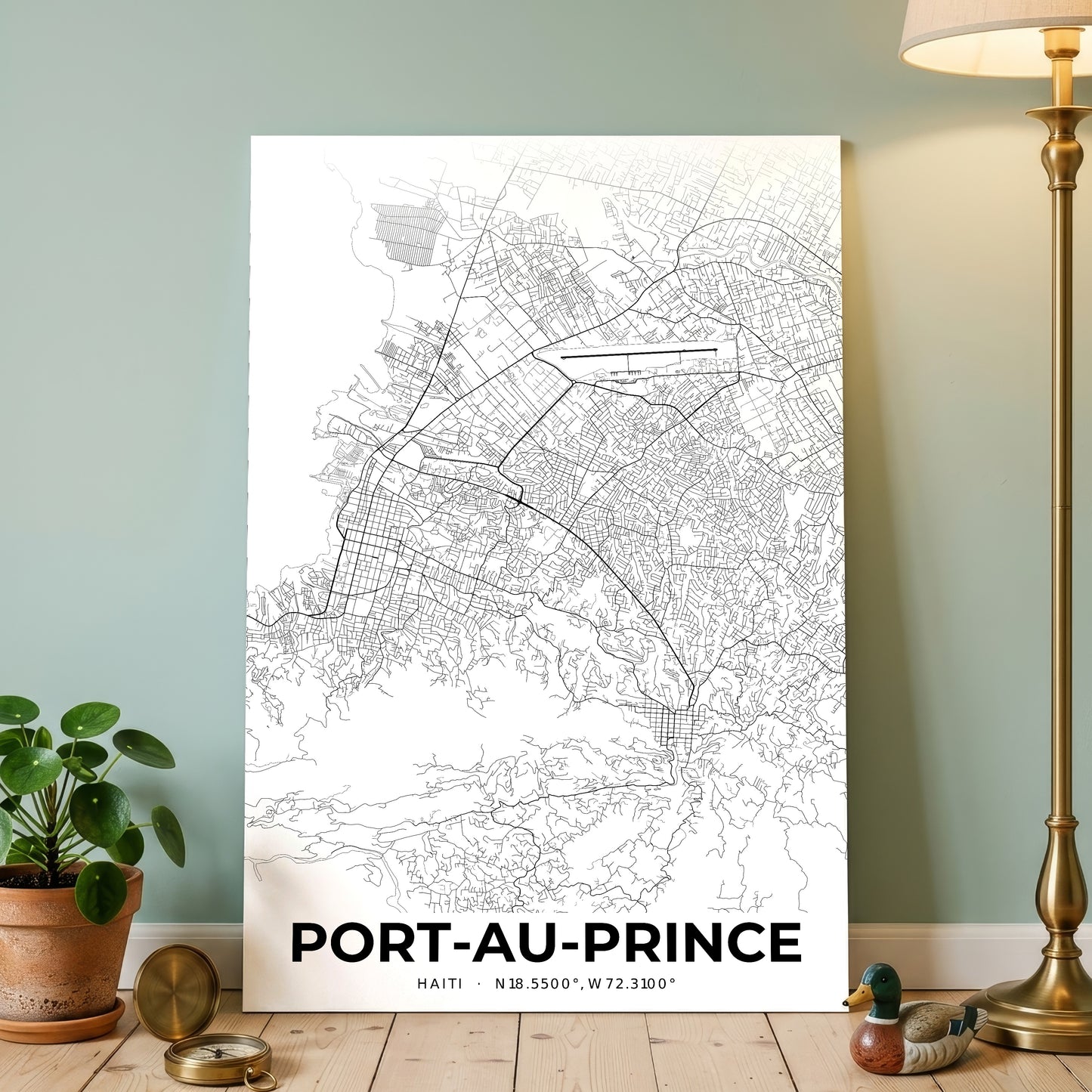 Port-au-Prince Elegant Map Poster