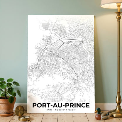 Port-au-Prince Elegant Map Poster
