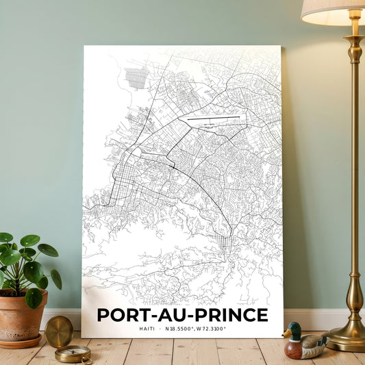 Port-au-Prince Elegant Map Poster