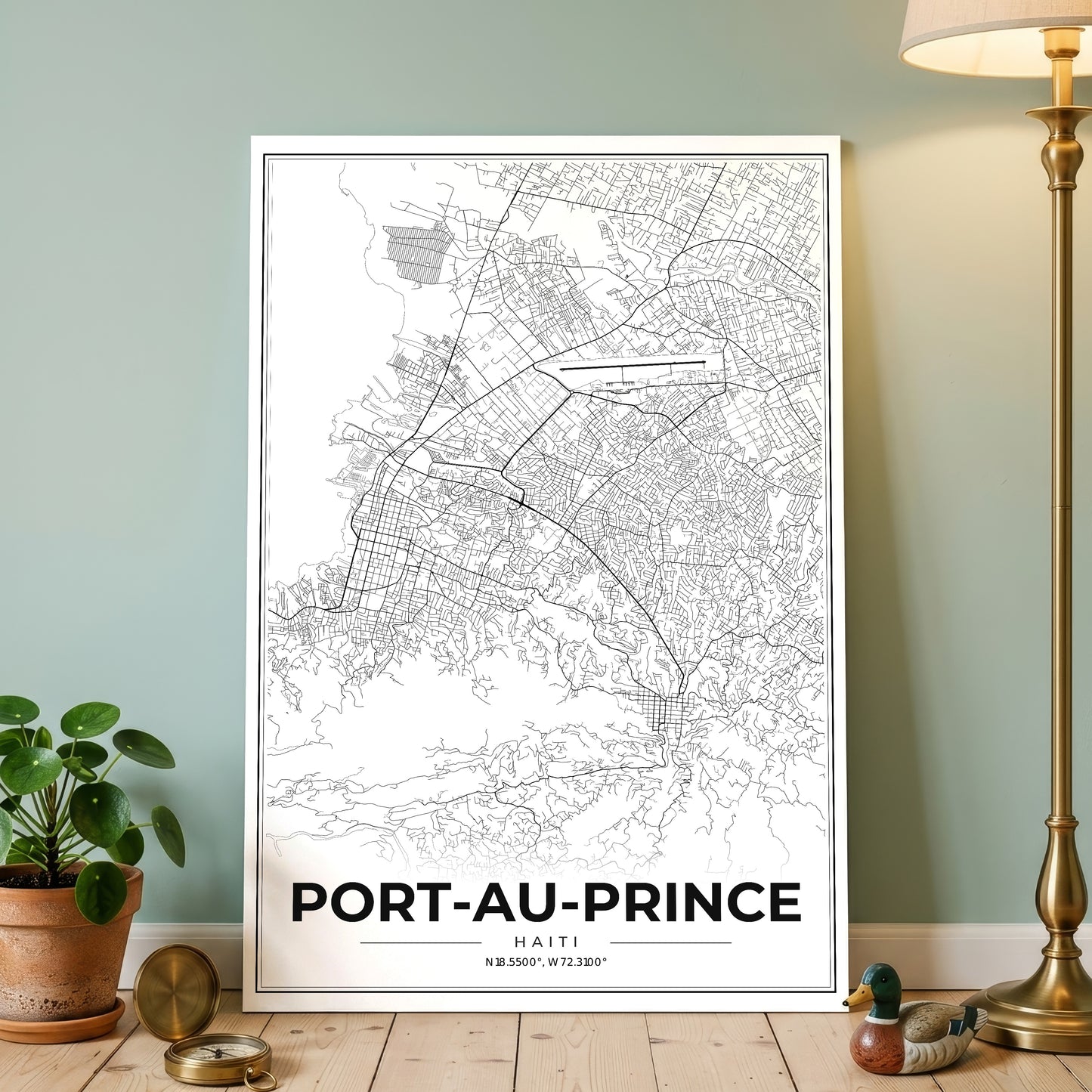 Port-au-Prince Modern Map Poster