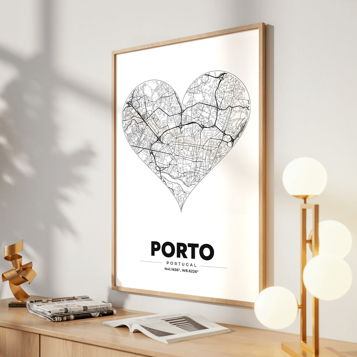 Porto Heart Map Poster