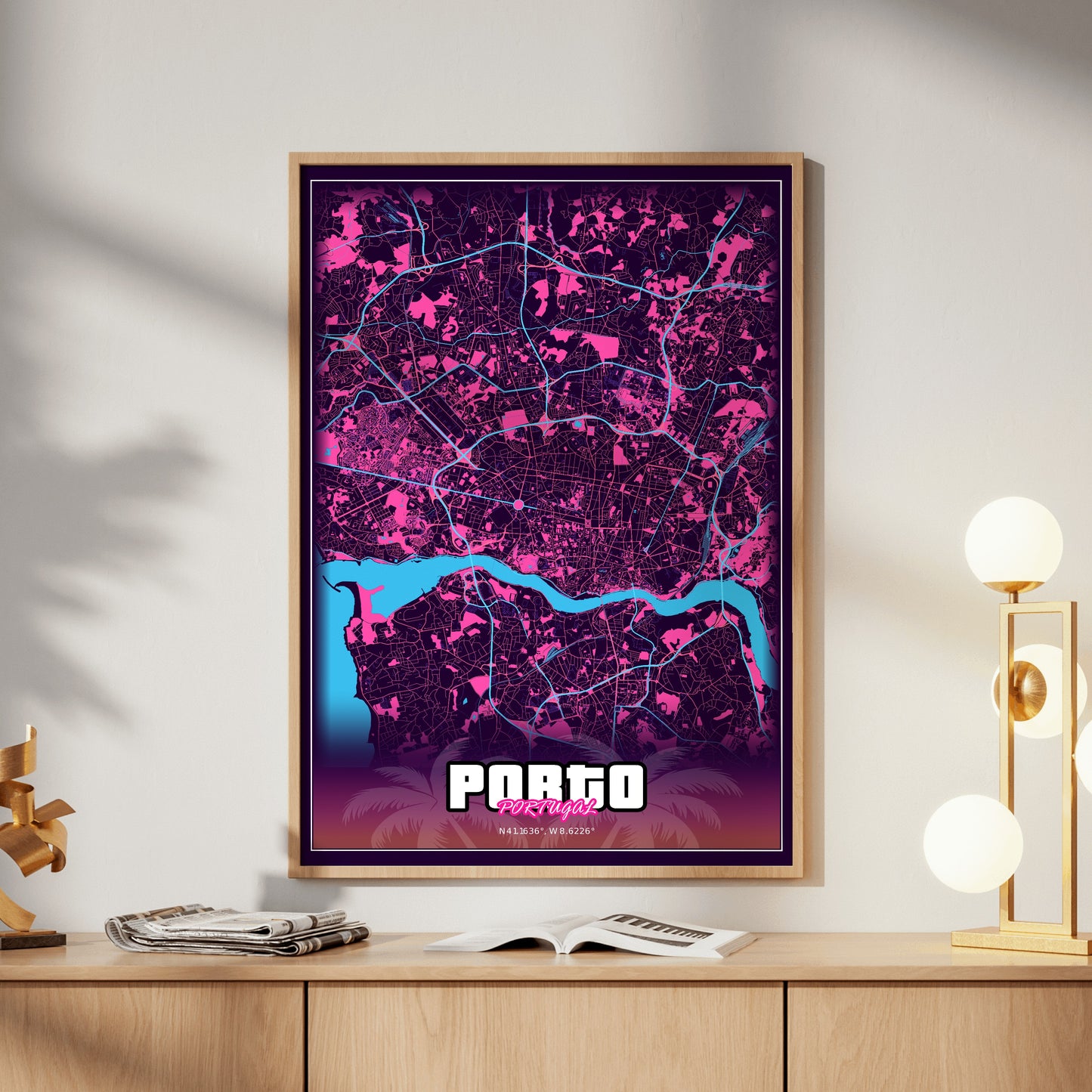 Porto GTA Map Poster