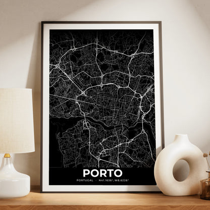 Porto Elegant Map Poster