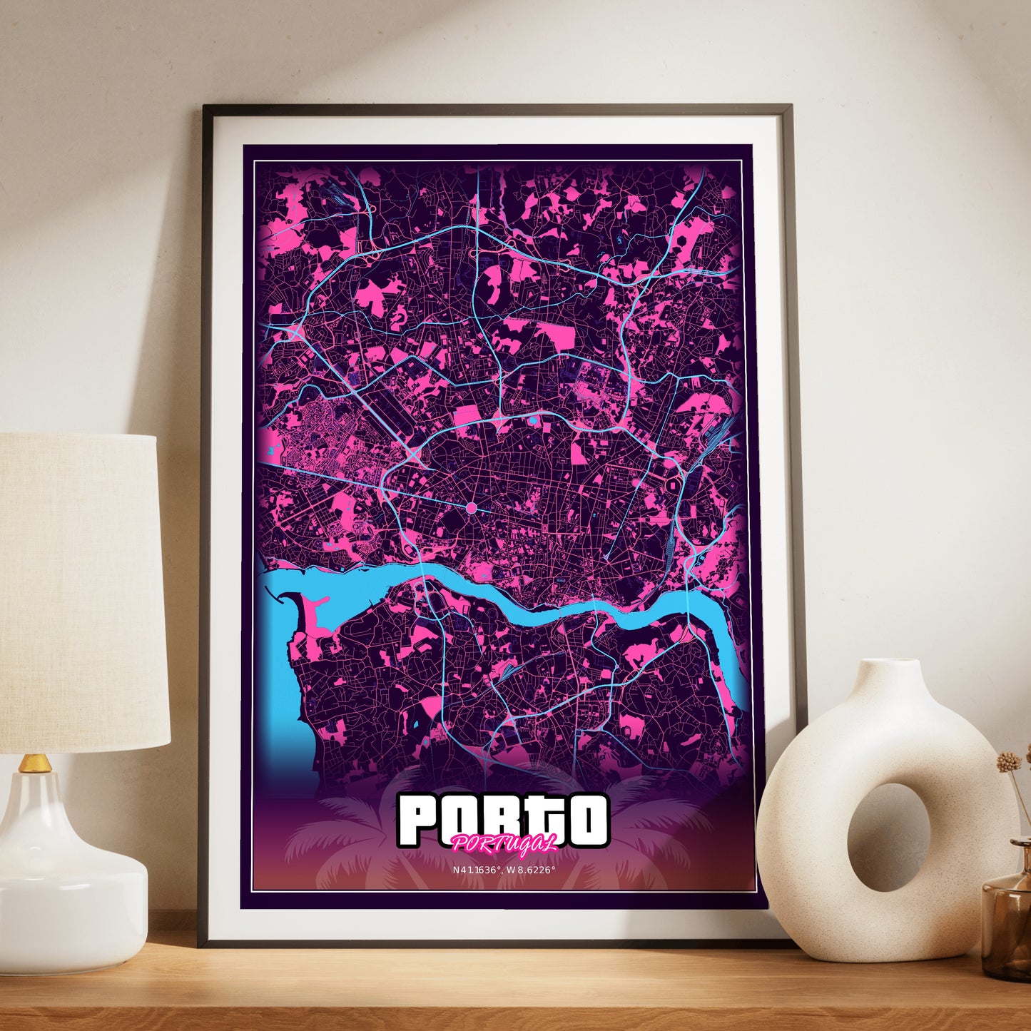 Porto GTA Map Poster