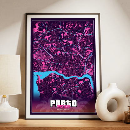 Porto GTA Map Poster
