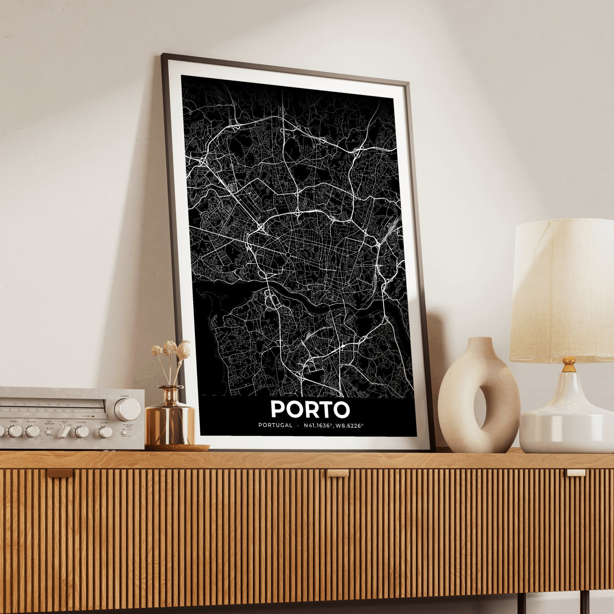 Porto Elegant Map Poster