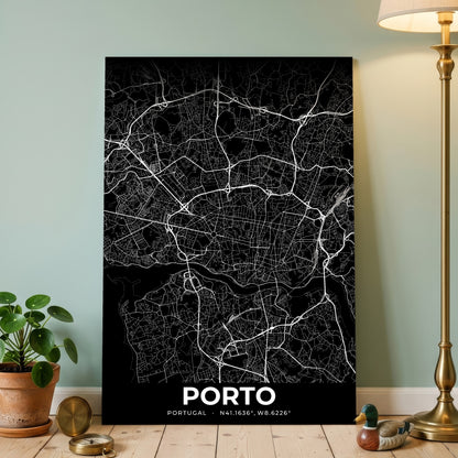 Porto Elegant Map Poster