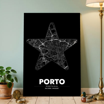 Porto Star Map Poster