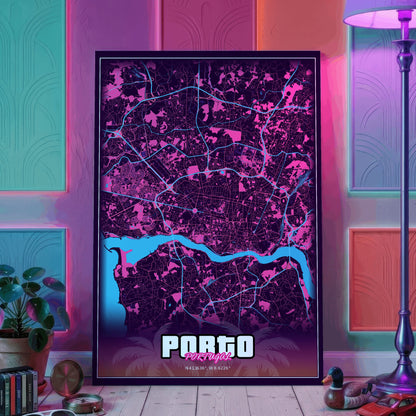 Porto GTA Map Poster