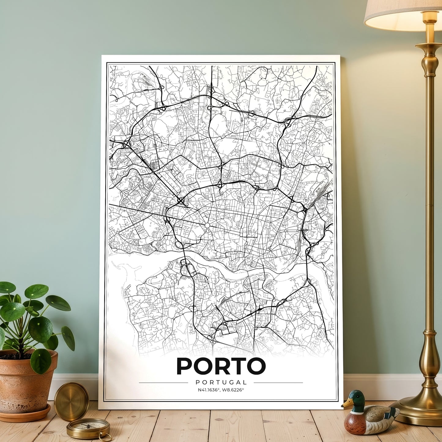 Porto Modern Map Poster