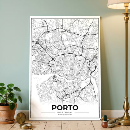 Porto Modern Map Poster