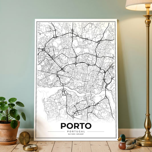 Porto Modern Map Poster