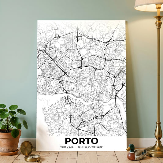 Porto Elegant Map Poster