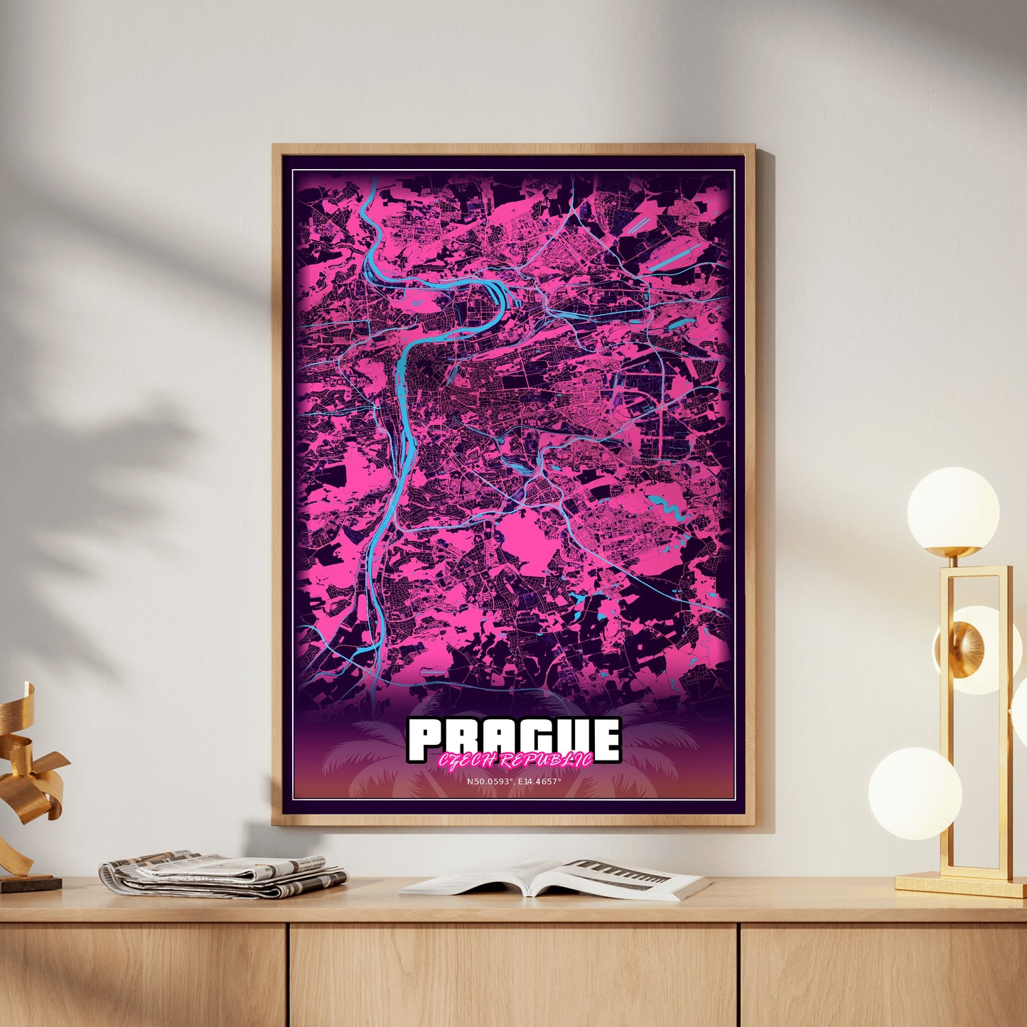 Prague GTA Map Poster