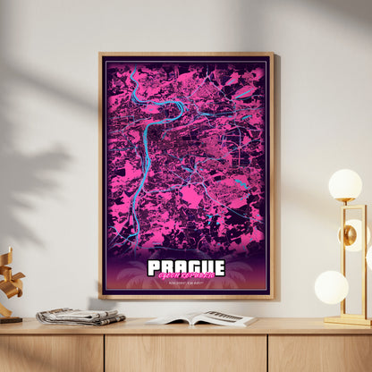 Prague GTA Map Poster
