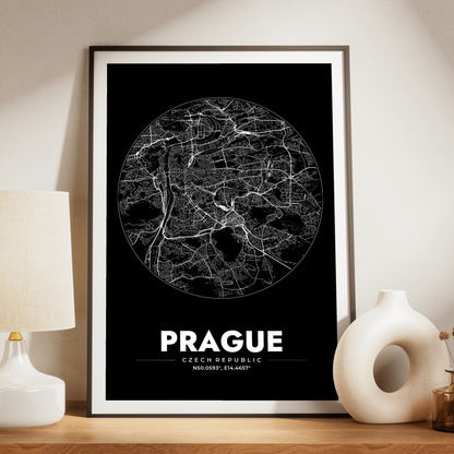 Prague Spot Map Poster
