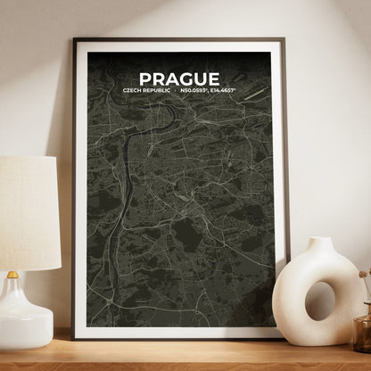 Prague Sable Map Poster