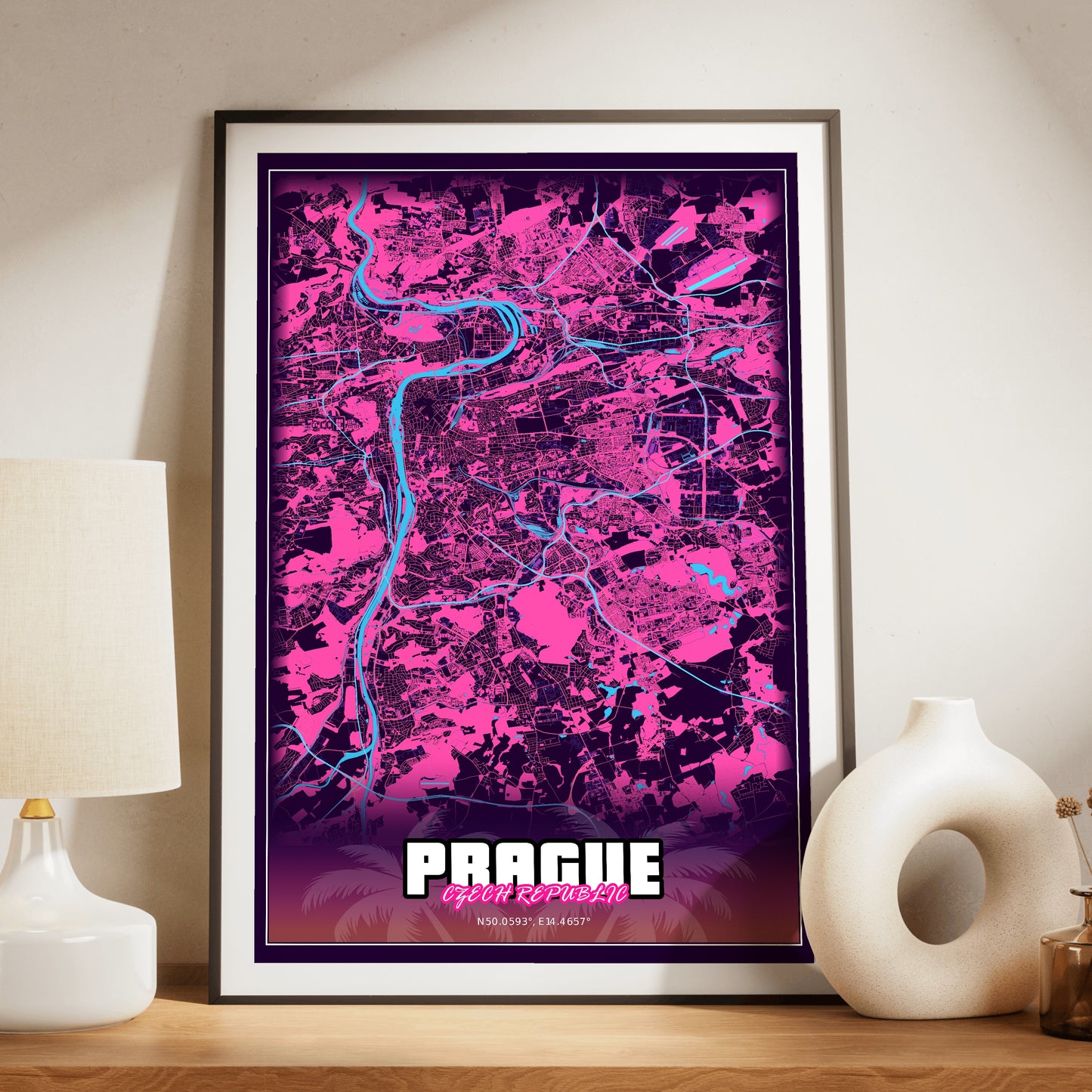 Prague GTA Map Poster