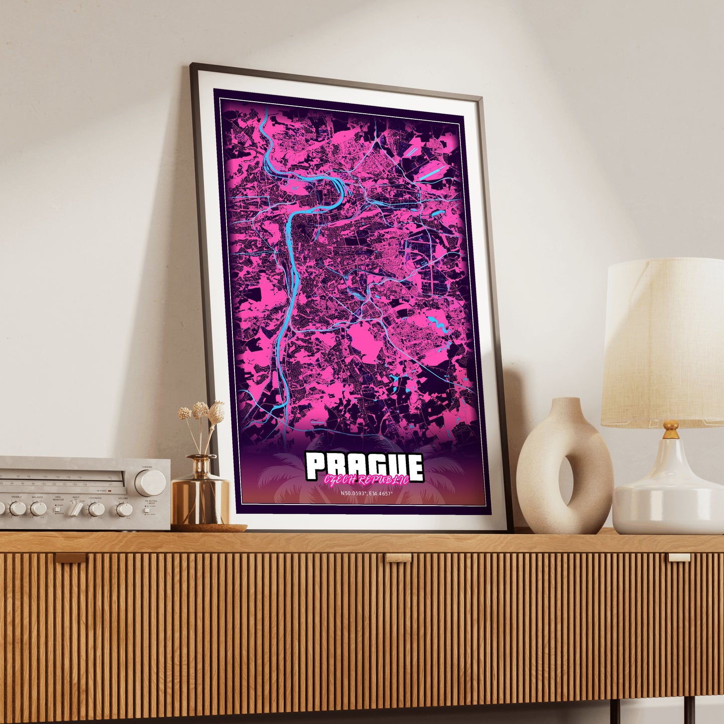 Prague GTA Map Poster
