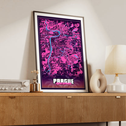 Prague GTA Map Poster