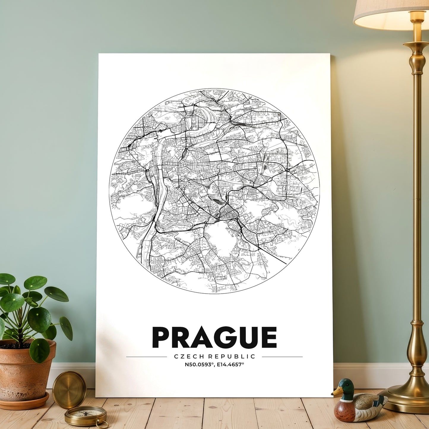 Prague Spot Map Poster