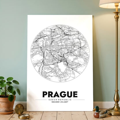 Prague Spot Map Poster