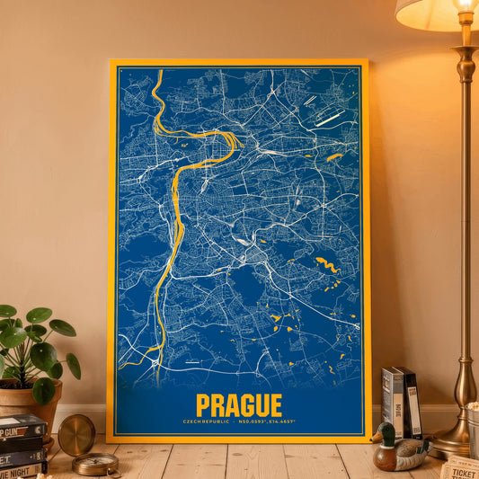 Prague Blockbuster Map Poster