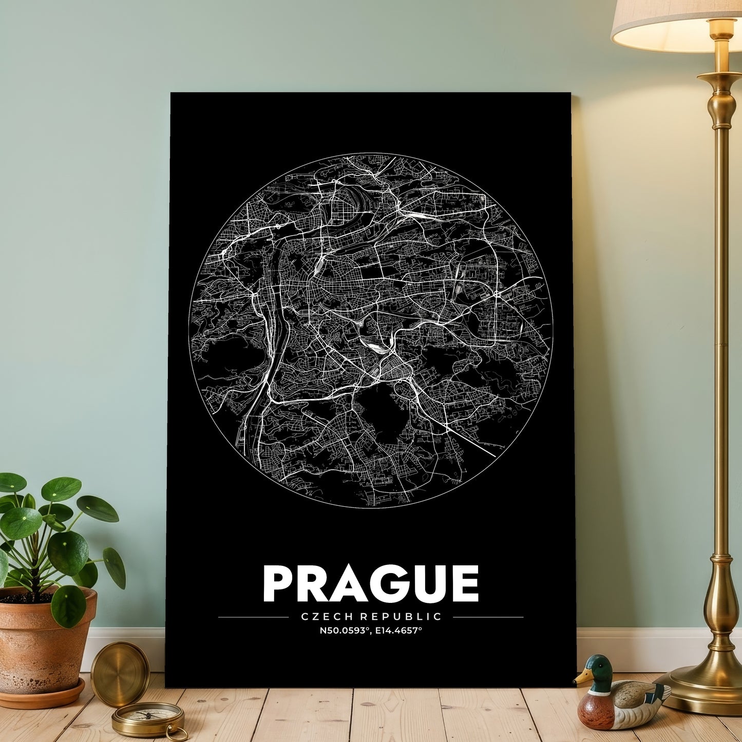 Prague Spot Map Poster