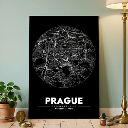 Prague Spot Map Poster