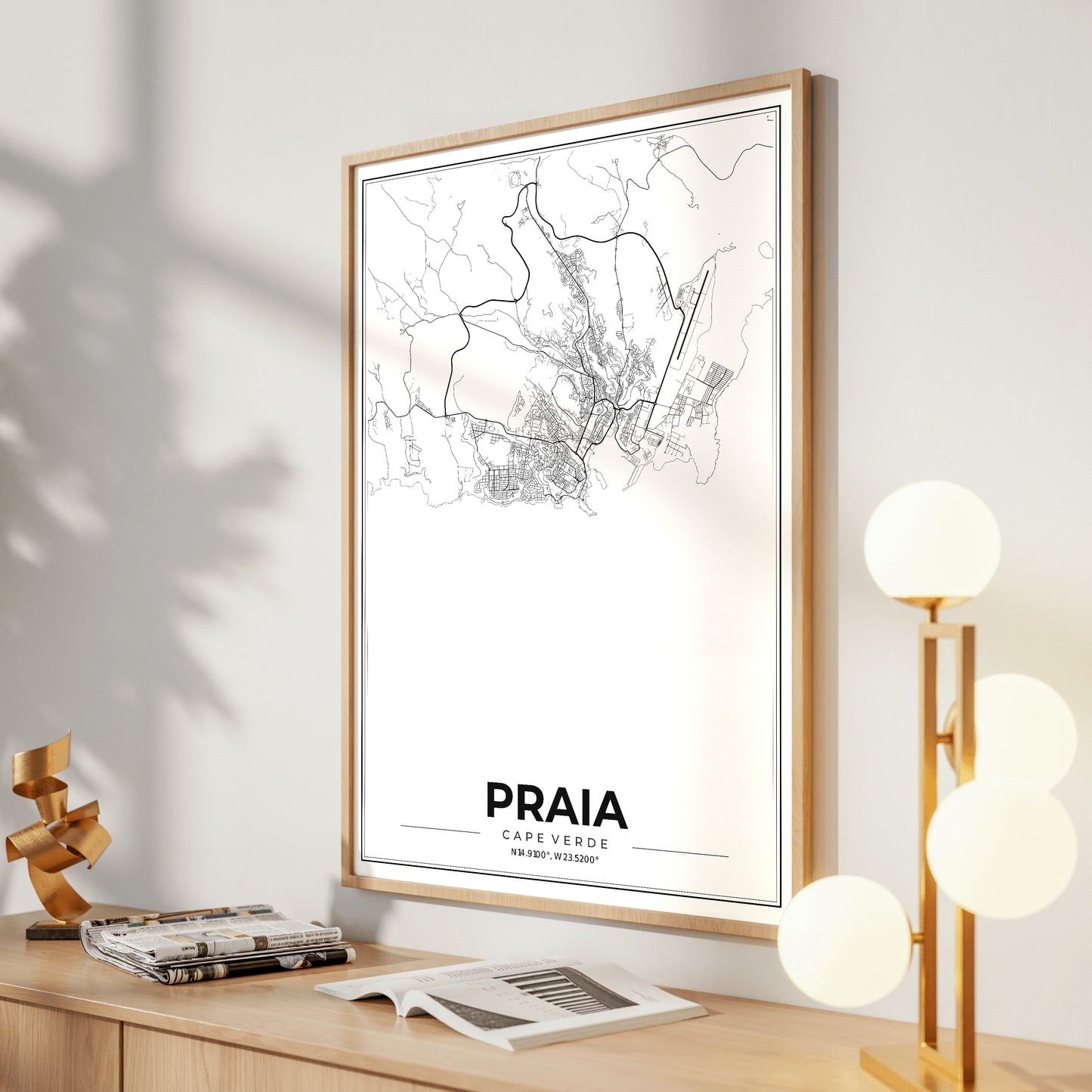 Praia Modern Map Poster