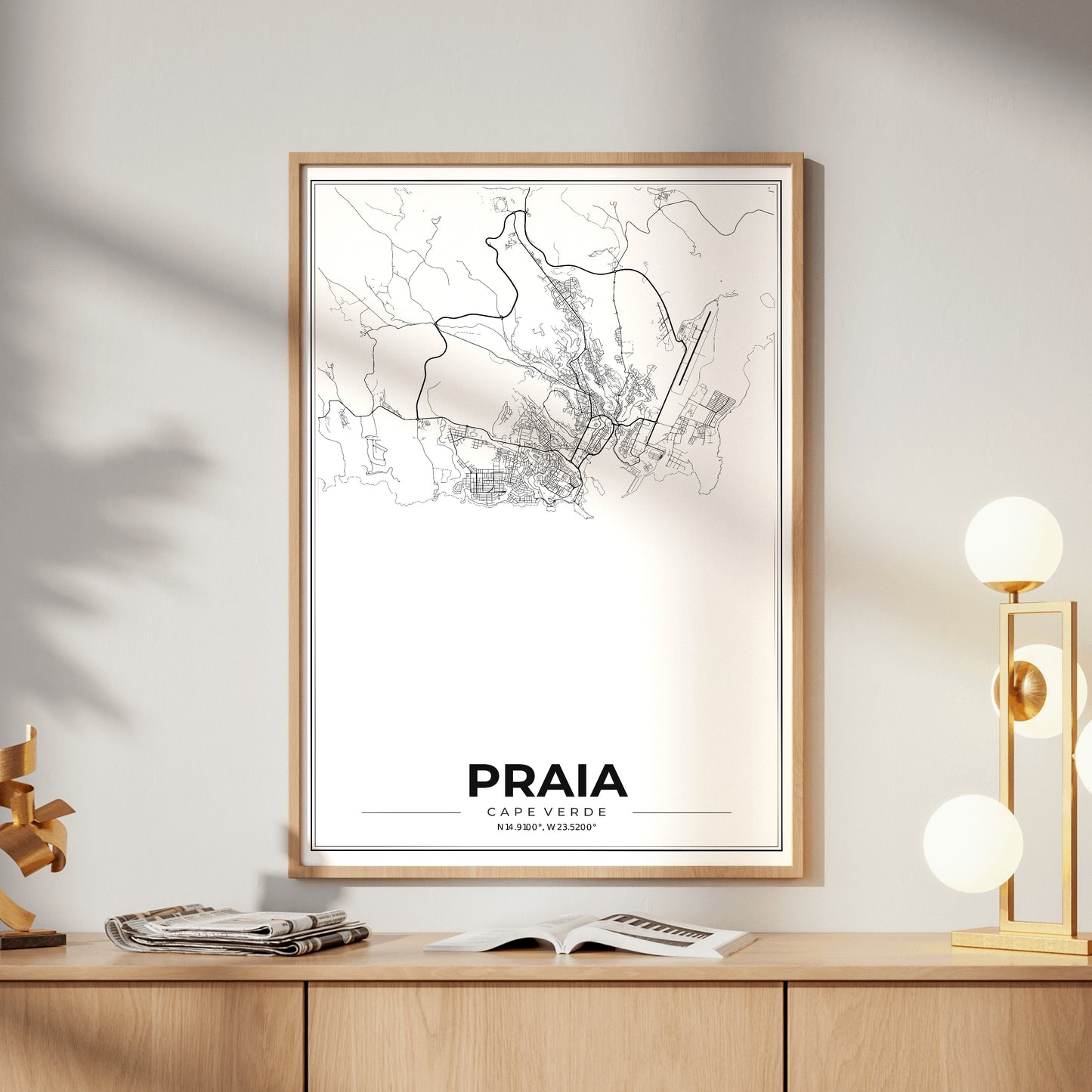 Praia Modern Map Poster