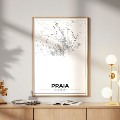 Praia Modern Map Poster