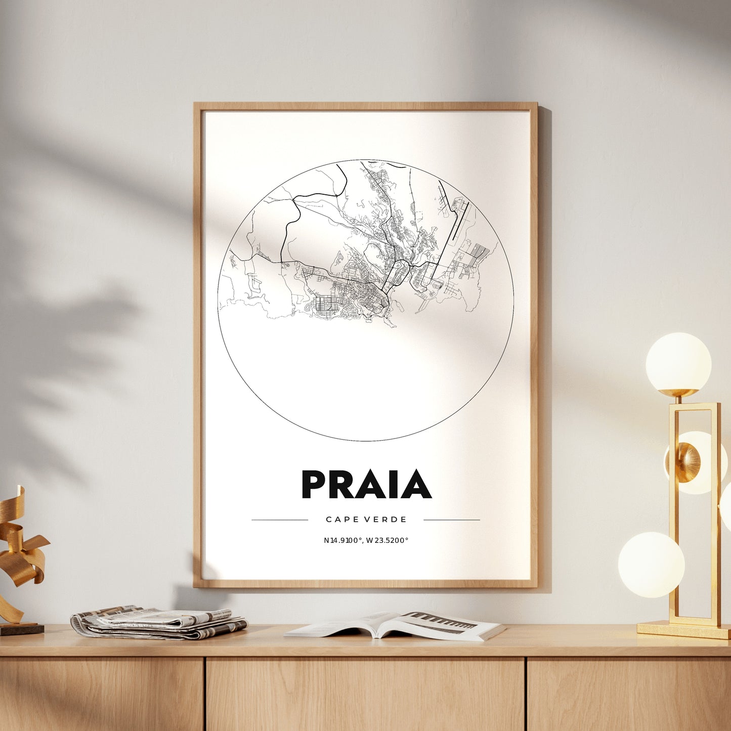 Praia Spot Map Poster