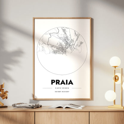 Praia Spot Map Poster